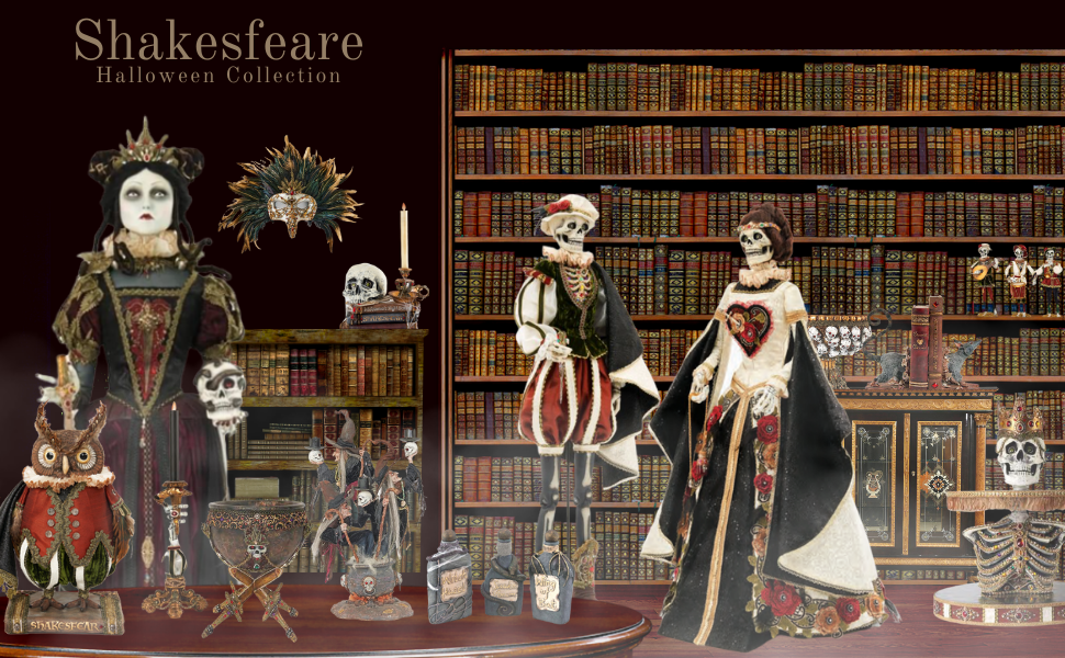 katherine's collection shakesfeare gllomio gloomiet macdeath skeleton doll figuring potion rat skull