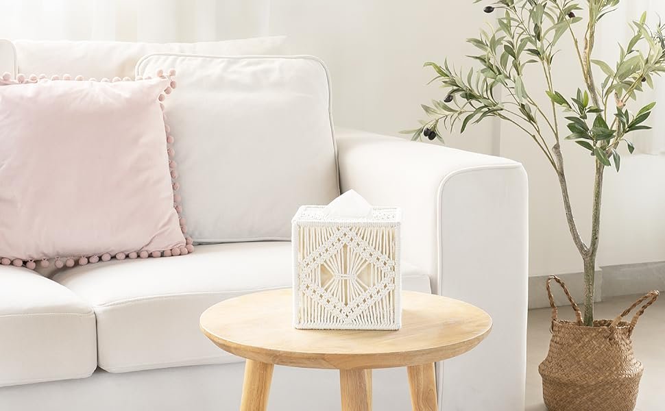 tissue box cover macrame