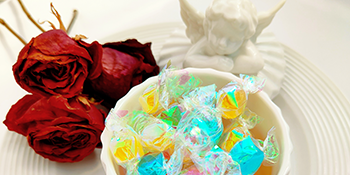 Enjoy a peaceful and wonderful time with flowers, candies, and drinks