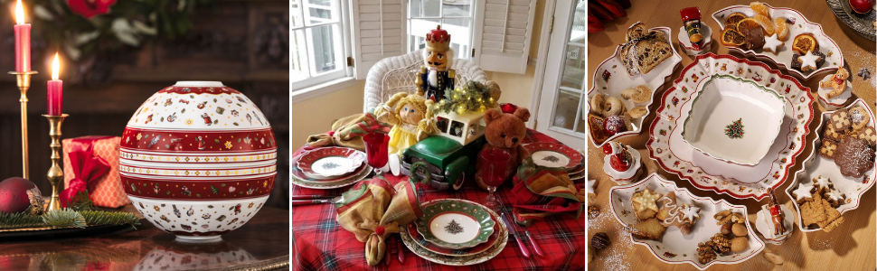 elegant chirstmas decorations inspired by classic toys from villeroy and boch toy's delight 