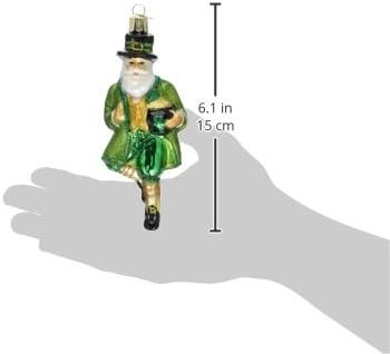 Goodsright Decor Old World Christmas Irish Santa Glass Blown Ornament for Christmas Tree