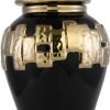 Goodsright Decor Modern Ginger Jars, vases with lids, Storage Jars for Home Decor, Gilded Decorative Ginger Jars (White, Small)