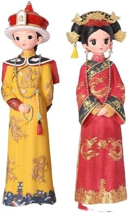 Goodsright Decor Palace Ethnic Classical Blessing Crafts 2-Pack/Valentine's Day Ornament 7.5 inches/Chinese Gift/Hand-Painted, Home Decoration/Mother's Day/Graduation Season Gift (a)