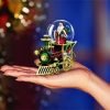 Goodsright Decor Thommas Kinkade Santa Claus is Comin' to Town Musical Snowglobe Train Car by The Bradford Exchange