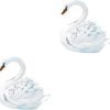 Goodsright Decor 5pcs Jewelry Box Jewelry Organizer for Jewelry Case Jewelry Organizer Small Swan Shaped Trinket Boxes Desktop Swan Decor Swan Shaped Jewelry Holder Swan Shaped Ring Holder