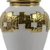 Goodsright Decor Modern Ginger Jars, vases with lids, Storage Jars for Home Decor, Gilded Decorative Ginger Jars (White, Small)