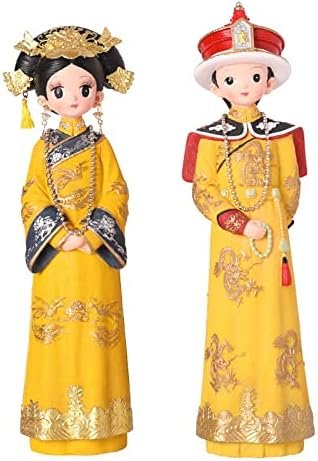 Goodsright Decor Palace Ethnic Classical Blessing Crafts 2-Pack/Valentine's Day Ornament 7.5 inches/Chinese Gift/Hand-Painted, Home Decoration/Mother's Day/Graduation Season Gift (a)