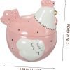 Goodsright Decor Box Hen Storage Jar Ceramic Trinket Holder Decorative Candy Jar Decorative Jar Ceramic Jar Kids Jewelry Container Trinket Container Decorate Rooster Cookie Jar Ceramics