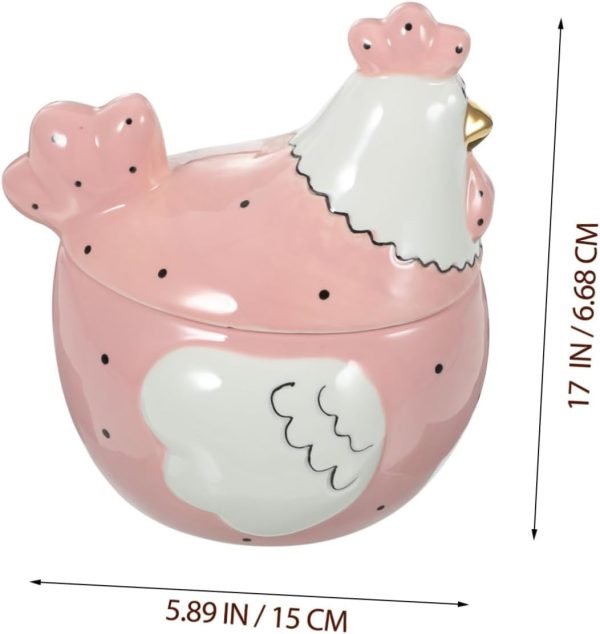 Goodsright Decor Box Hen Storage Jar Ceramic Trinket Holder Decorative Candy Jar Decorative Jar Ceramic Jar Kids Jewelry Container Trinket Container Decorate Rooster Cookie Jar Ceramics