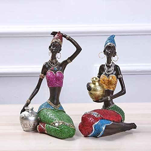 Goodsright Decor Sculptures Statues Decor Ethnic Style Interior Decoration Resin Crafts Creative Home Office Gifts Beauty Ornaments???A