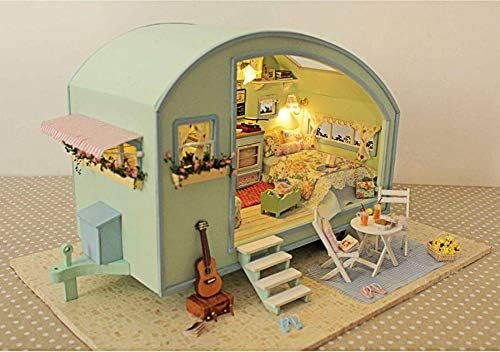 Goodsright Decor 3D Puzzles DIY Miniature Dollhouse Kit for Adults Kids Wood Craft Furniture LED Music Box Light Time Travel Series