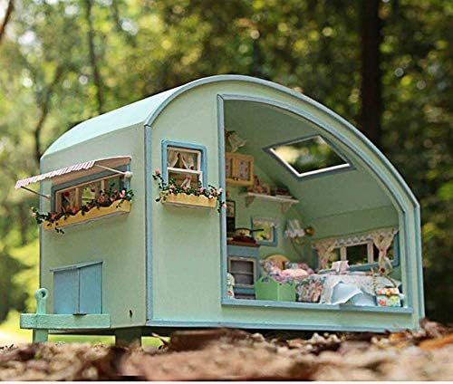 Goodsright Decor 3D Puzzles DIY Miniature Dollhouse Kit for Adults Kids Wood Craft Furniture LED Music Box Light Time Travel Series