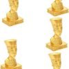 Goodsright Decor 5pcs Egyptian Sculpture Vintage Style Decoration Household Decor Resin Crafts Egyptian Bust Statue Decorative Artificial Egypt Figurine Ancient Egypt Ornament Miniature Decorate