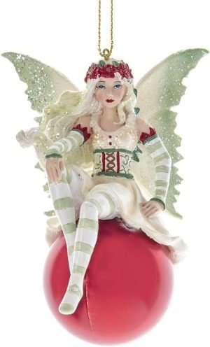Goodsright Decor Kurt S. Adler Amy Brown Christmas Fairy Ornament, 4.75-Inch, Multi-Color