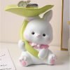 Goodsright Decor Entryway Bowl for Keys Modern, Creative Resin Rabbit Figurine Key Storage Tray, Birthday Holiday Housewarming Gift,White
