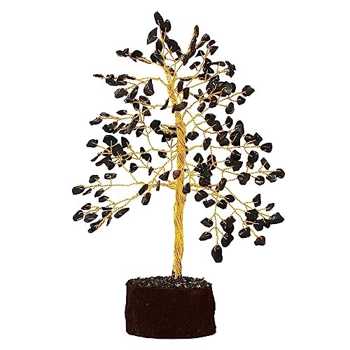 Goodsright Decor Ethnic Asia Multicolor Reiki Gemstones Money Tree Home D??cor 9" Inches Decoration Gems