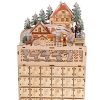 Goodsright Decor Wooden Christmas Advent Calendar, Countdown to Christmas, LED Holiday Decoration, Battery Operated, Reindeer Village