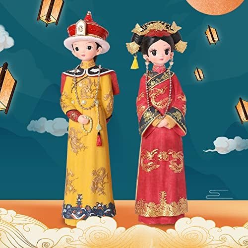 Goodsright Decor Palace Ethnic Classical Blessing Crafts 2-Pack/Valentine's Day Ornament 7.5 inches/Chinese Gift/Hand-Painted, Home Decoration/Mother's Day/Graduation Season Gift (a)
