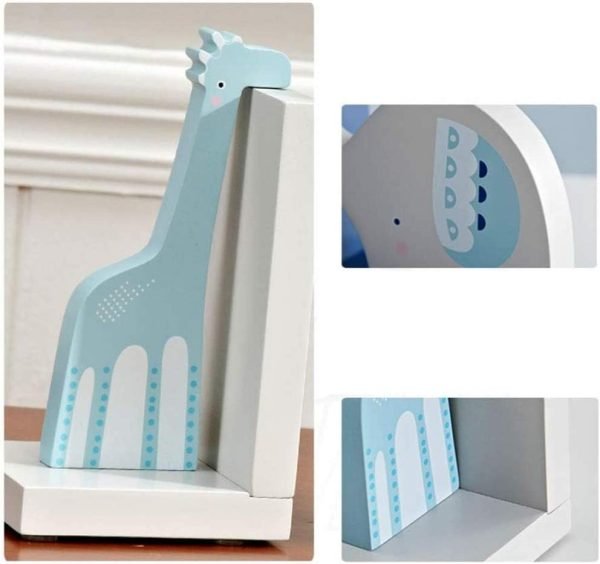 Goodsright Decor Bookend Ornaments Wooden Cartoon Elephant Bookends For Kid's Room & Nursery Room Decor Decorative Creative Boy Girl Room Bookcase Board Desktop Storage Book Holder For Students