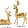 Goodsright Decor 2pcs Resin elk ornaments christmas deer decorations reindeer statues christmas elk statue christmas elk ornament reindeer ornament xmas deer figurine gold decor desktop doll lovers