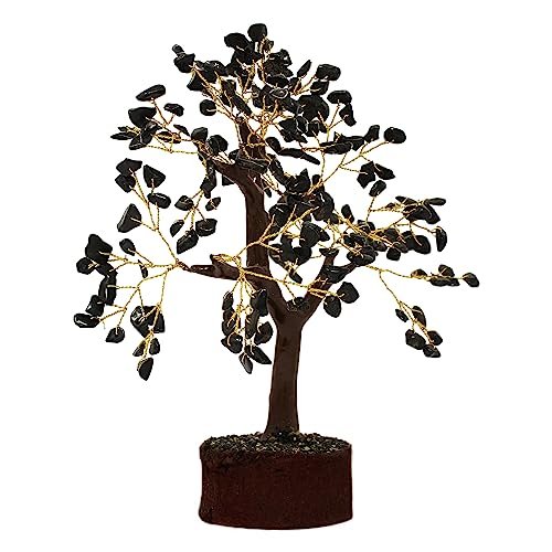 Goodsright Decor Ethnic Asia Multicolor Reiki Gemstones Money Tree Home D??cor 9" Inches Decoration Gems