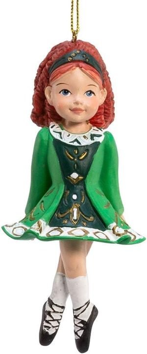 Goodsright Decor Adler Irish Dancer Ornament, 4.5-inches, Resin, Green