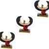 Goodsright Decor 4pcs Egyptian Ornament Desktop Decor Table top Decor Resin Crafts Collectible Egypt Figurine Spreading Wings Statue Winged Statue Egyptian Female Divine Decor Sculpture Figure