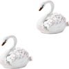 Goodsright Decor 5pcs Jewelry Box Jewelry Organizer for Jewelry Case Jewelry Organizer Small Swan Shaped Trinket Boxes Desktop Swan Decor Swan Shaped Jewelry Holder Swan Shaped Ring Holder
