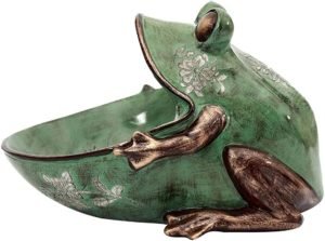 Goodsright Decor Big Mouth Frog Storage Box, Porch Storage Decoration, Statue Sculpture, Key Candy Container, Home Table Decoration, Animals Statue, Green Frog