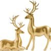Goodsright Decor 2pcs Resin elk ornaments christmas deer decorations reindeer statues christmas elk statue christmas elk ornament reindeer ornament xmas deer figurine gold decor desktop doll lovers