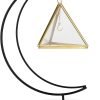 Goodsright Decor Jewelry Ring Display Holder - Glass Ring Holder Geometric Glass Ring Jewelry Box Wedding Ring Bearer Gift Box Hanging Prism Ring Stand Proposal Ring Display Case (Triangular pyramid)
