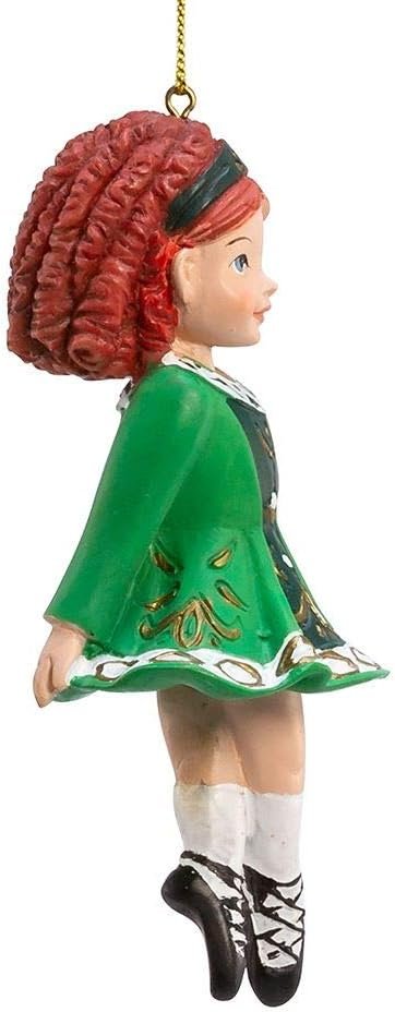 Goodsright Decor Adler Irish Dancer Ornament, 4.5-inches, Resin, Green
