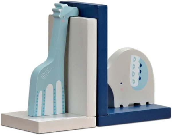 Goodsright Decor Bookend Ornaments Wooden Cartoon Elephant Bookends For Kid's Room & Nursery Room Decor Decorative Creative Boy Girl Room Bookcase Board Desktop Storage Book Holder For Students