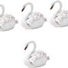 Goodsright Decor 5pcs Jewelry Box Jewelry Organizer for Jewelry Case Jewelry Organizer Small Swan Shaped Trinket Boxes Desktop Swan Decor Swan Shaped Jewelry Holder Swan Shaped Ring Holder