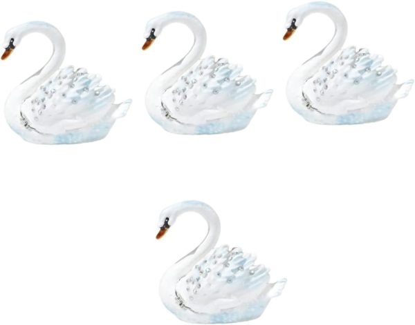 Goodsright Decor 5pcs Jewelry Box Jewelry Organizer for Jewelry Case Jewelry Organizer Small Swan Shaped Trinket Boxes Desktop Swan Decor Swan Shaped Jewelry Holder Swan Shaped Ring Holder