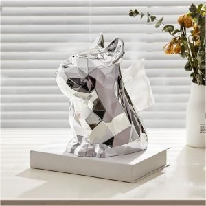Goodsright Decor Creative French Bulldog Tissue Holder, Living Room, entryway, TV Stand, Coffee Table, Dining Table Tissue Box, Eyeglasses Holder, Fashionable and Cool Decorative Ornaments
