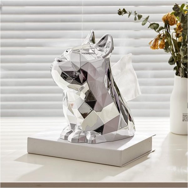 Goodsright Decor Creative French Bulldog Tissue Holder, Living Room, entryway, TV Stand, Coffee Table, Dining Table Tissue Box, Eyeglasses Holder, Fashionable and Cool Decorative Ornaments