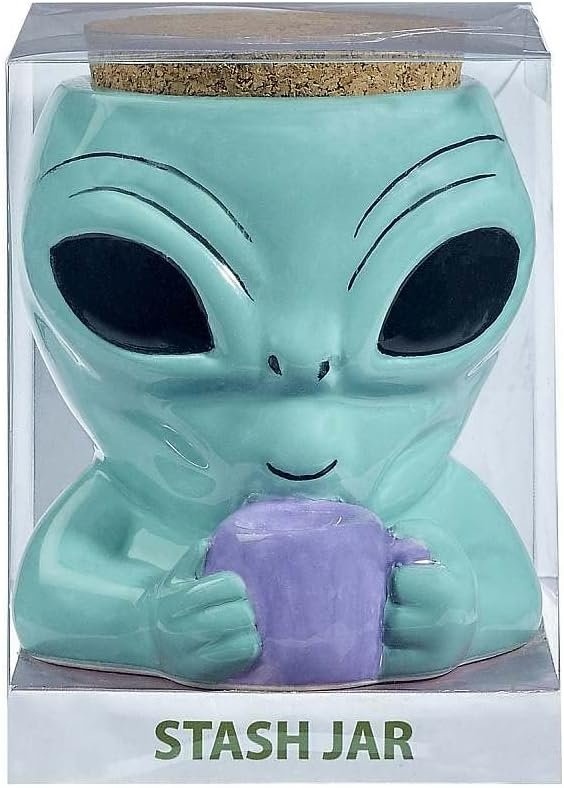 Goodsright Decor Fashioncraft Alien Stash Jar - Novelty Stash Jar
