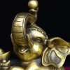 Goodsright Decor 12" China Lucky Seikos Brass Treasure Bowl Elephant Statue Wealth Ingots Asian Elephant Gather Fortune Office Ornament Town House Exorcism