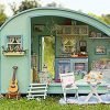 Goodsright Decor 3D Puzzles DIY Miniature Dollhouse Kit for Adults Kids Wood Craft Furniture LED Music Box Light Time Travel Series