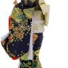 Goodsright Decor 12" Japanese Geisha Kimono Doll Ornaments Asian Kimono Doll 30cm Handicrafts Statuette Folk Ethnic Collectible Figurine Decoration Gift Black Red
