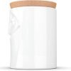 Goodsright Decor PRODUCTS Porcelain Storage Jar, Charming Face Edition, 57 Oz. White (Single Jar) with Natural Cork Lid