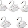 Goodsright Decor 5pcs Jewelry Box Jewelry Organizer for Jewelry Case Jewelry Organizer Small Swan Shaped Trinket Boxes Desktop Swan Decor Swan Shaped Jewelry Holder Swan Shaped Ring Holder