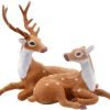 Goodsright Decor 1 Pair Table Top Decor Christmas Couple Reindeer Figurine Animal Figurine Nativity Ornaments for Kids Christmas Table Figurine Small Deer Ornament Statue Car Child Crafts