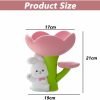 Goodsright Decor Key Bowls for Entry Table, Creative Rabbit Desktop Storage Tray, Resin Figurine Home Decor Ornament,White