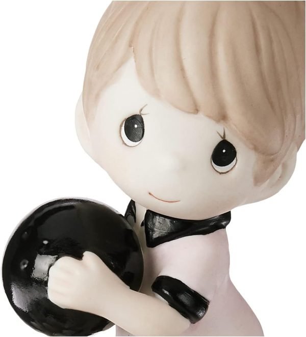 Goodsright Decor Precious Moments Growing in Grace Age 10 | Blonde Girl Bowling Bisque Porcelain Figurine | Birthday Gift | Birthday Collection | Room Decor & Gifts | Hand-Painted