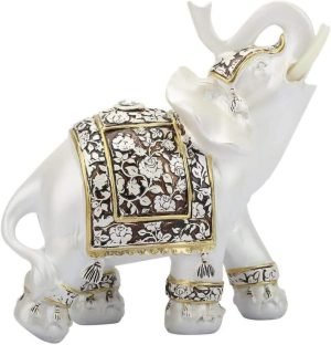 Goodsright Decor Exquisite Vintage Elephant Pattern Ornaments Statue Craft Gift Home Office Decoration Exquisite