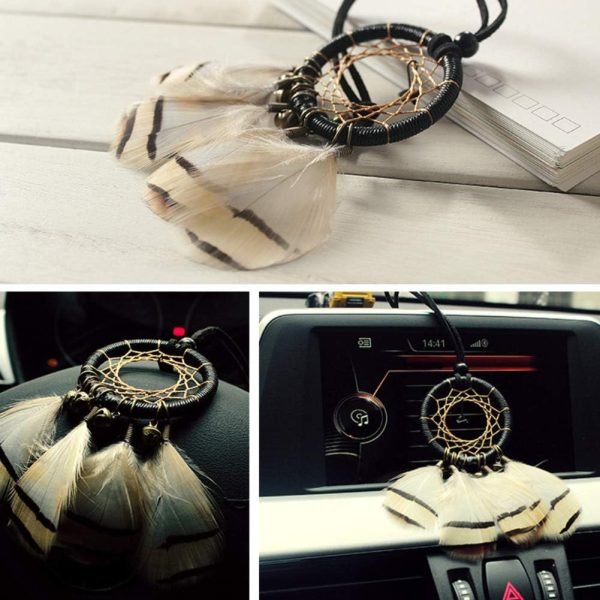 Goodsright Decor American Dream Catcher, Ethnic Feather Bell Tassel Dream Catcher, Handmade Craft Home Wall Hanging Decor, Native American Car Decor