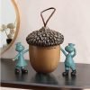 Goodsright Decor Large Resin Storage Jar with Lid,Vintage Decorative Containers Jars,25 FL OZ Home Decorative Jar for,candy,Jewelry,buttons