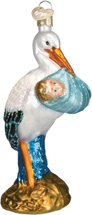 Goodsright Decor Old World Christmas Ornaments Boy Bundle of Joy Glass Blown Ornaments for Christmas Tree
